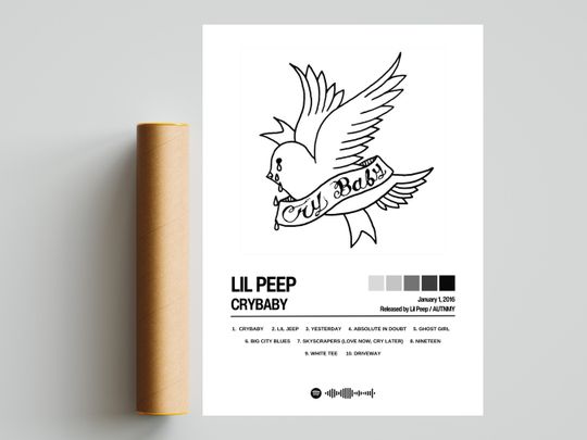 Lil Peep Poster | Crybaby Poster | Album Art | Album Cover Posters