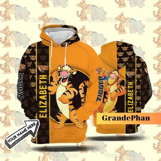 Tigger Winnie The Pooh Hoodie, Tigger Disney Shirt, Disney Trip 3D Hoodie