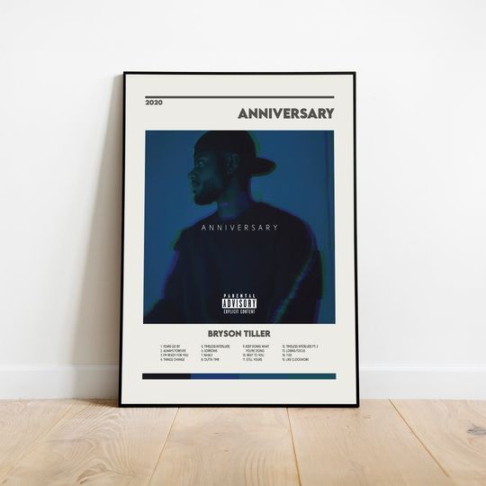 Bryson Tiller Anniversary Album Cover Print Poster