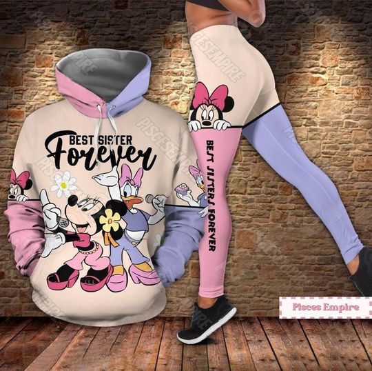 Besties Disney Hoodie, Minnie Mouse Leggings, Minnie Mouse 3D Hoodie