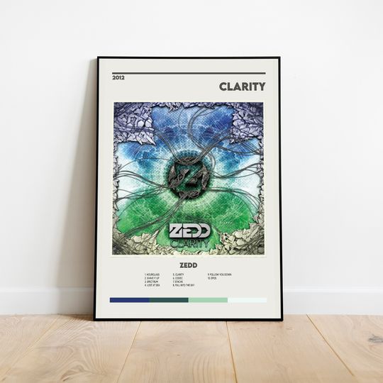 Zedd Clarity Cover Print Poster Minimalist Album Cover Poster