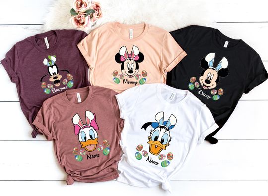 Personalized Mickey and Friends Disney Easter Day Shirt, Easter Day Family Matching Shirt, Lucky Easter Shirt