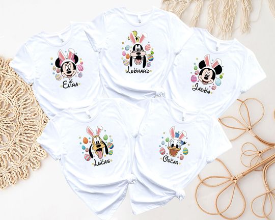 Personalized Mickey and Friends Disney Easter Day Shirt, Easter Day Family Matching Shirt, Lucky Easter Shirt