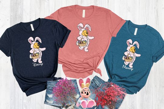 Personalized Winnie The Pooh Disney Easter Day Shirt, Easter Day Family Matching Shirt, Lucky Easter Shirt