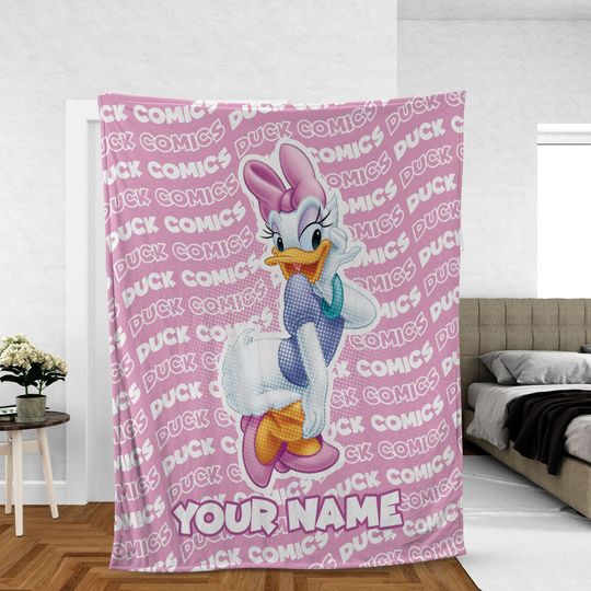 Duck Girl Kid Blanket,  Mickey and Friends Disney Blanket,  Disneyland Castle Baby Blanket, Disney Kids