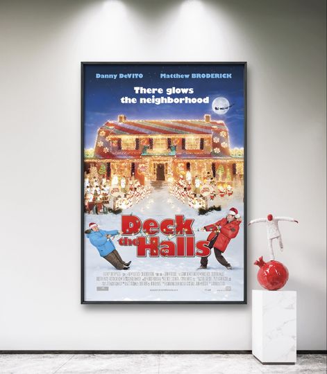 Deck the Halls Print, Movie Poster, Christmas Comedy Film
