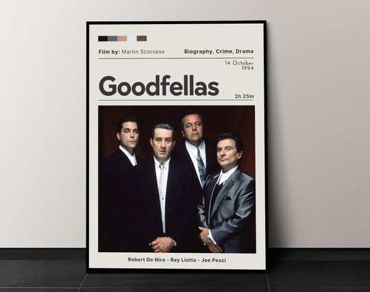 Goodfellas Movie Poster, Movie Wall Decor, Minimalist Movie Poster