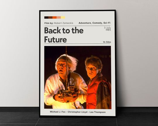 Back to the Future Movie Poster, Movie Wall Decor