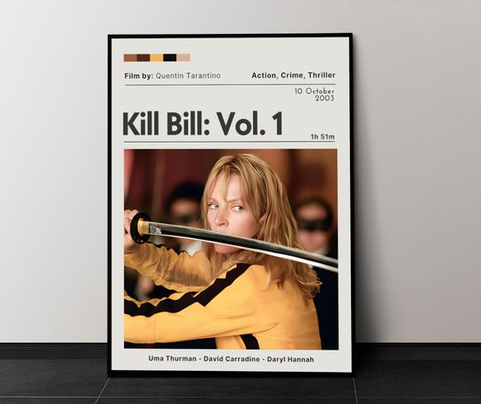 Kill Bill: Vol. 1 Movie Poster, Movie Wall Decor