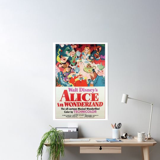 Vintage Alice in Wonderland Poster, Movie Poster, Vintage Movie Poster