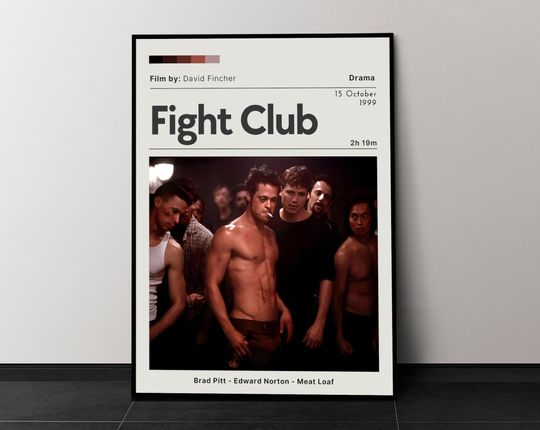 Fight Club Movie Poster, Movie Wall Decor, Movie Poster Print