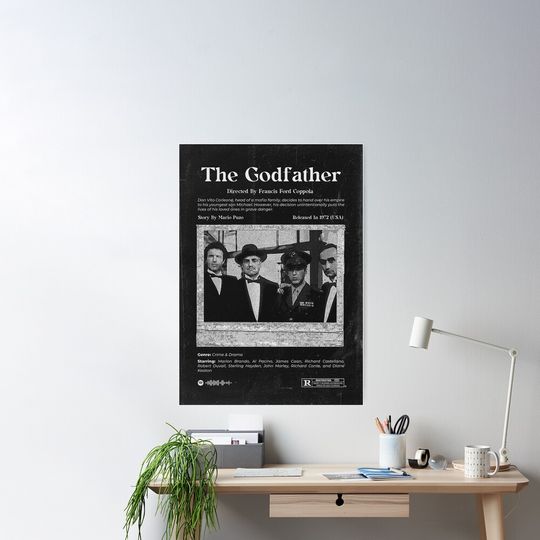 The Godfather Vintage Poster, Movie Poster, Vintage Movie Poster