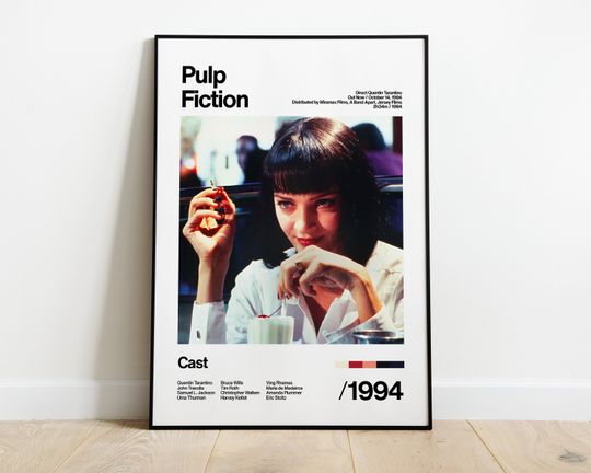 Pulp Fiction - 1994 - Uma Thurman - Movie Poster