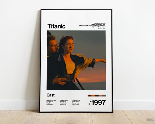 Titanic - 1997 - Leonardo DiCaprio & Kate Winslet - Movie Poster