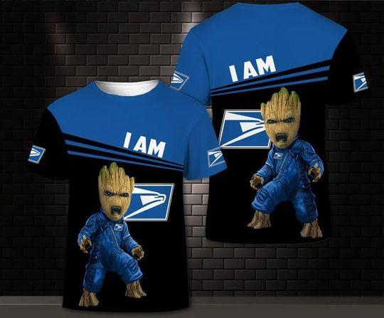 Disney I Am Groot Postal Service Shirt, Postal Worker 3D All Over Printed