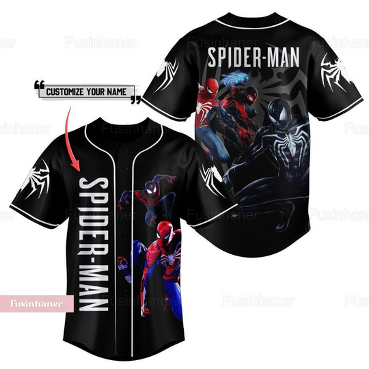 Personalized Spider Man Team Spider Verse Fans Baseball Jersey Shirt