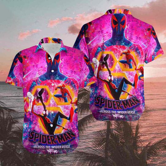 Spider-Man Across The Spider-Verse 2024 Superheroes Fans Hawaiian Shirt