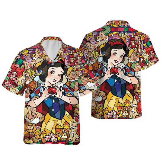 Snow White Princess And Seven Dwarfs Summer Vibes Hawaiian Shirt