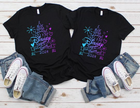 Disney Squad 2024 Shirt, Disney Castle Shirt, Personalized Disney Shirt, Disney Trip T-shirt, Custom Disney Shirt, Disneyland Squad Shirt,