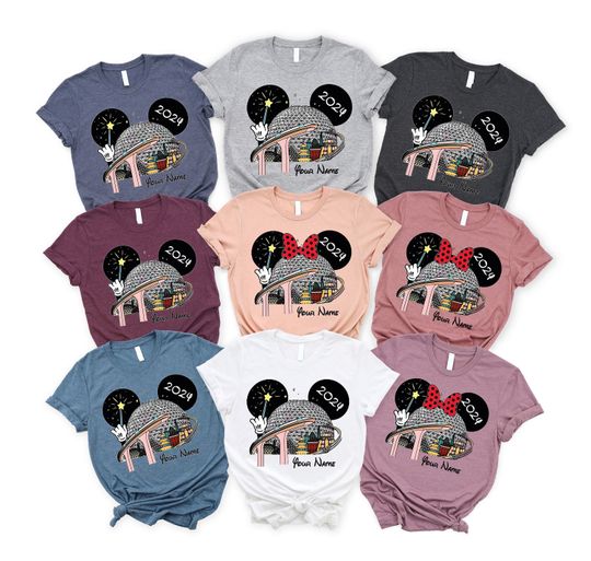Custom Name Disney Epcot 2024 Shirt, World Traveler Shirt, Personalized Disney Trip Shirt