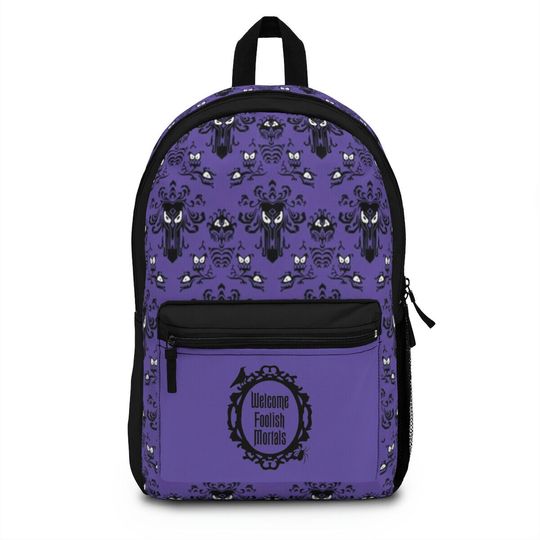 Disney Haunted Mansion Backpack, Disney Backpack, Welcome Foolish Mortals
