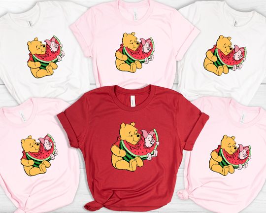Winnie The Pooh Shirt, Pooh Bear Shirt, Pooh Watermelon Shirt, The Pooh Friends Shirt, Disney Family Trip Shirts, Kids Disneyworld Shirt