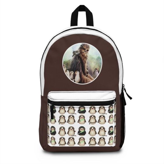 Star Wars Chewbacca & Porgs Backpack, Disney Backpack, Star Wars Bag, Chewbacca