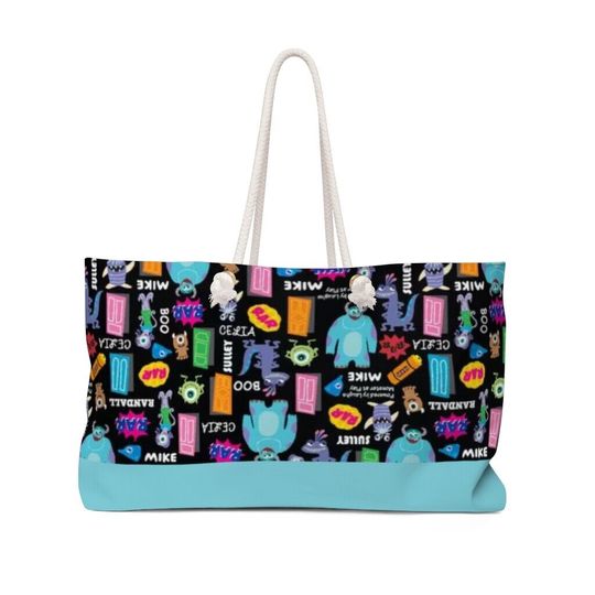 Disney Monsters Inc Weekender Bag, Disney Vacation Bag, Wike Wazowski, Sully