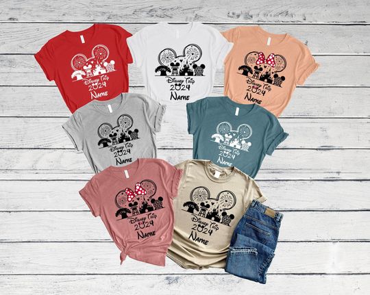 Custom Name Disney Trip 2024 Shirt, Disney Trip Shirt, Disneyland Shirt