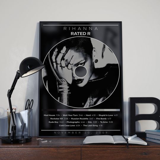 Rihanna Poster Print | Rated R Poster | Album Cover Poster