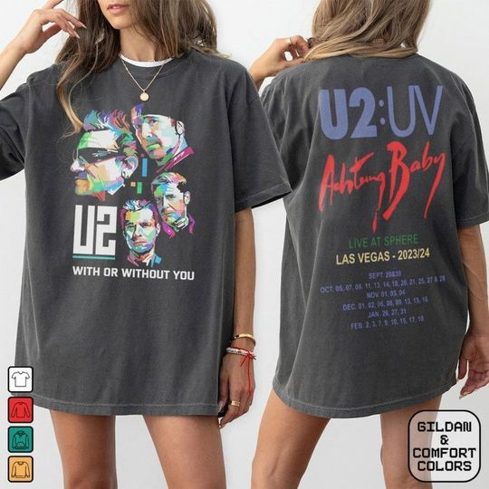 U2 Achtung Baby Live At Sphere Tour 2024 Shirt, Classic Rock U2 Tour 2024