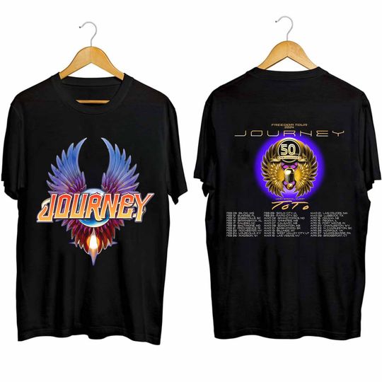 Discover Journey Freedom Tour 2024 Shirt, Journey With Toto 2024 Concert Shirt