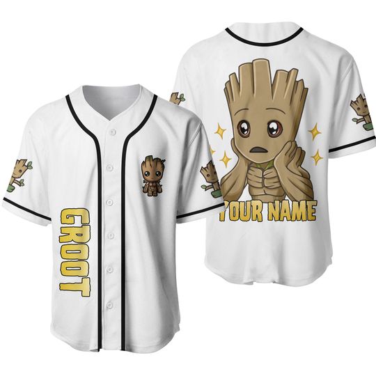 Personalized Baby Groot Disney Baseball Jersey