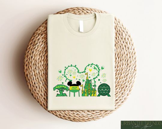 Disney St Patricks Day Shirt, Disney Lucky Castle Tee, Mickey Ears Shamrock