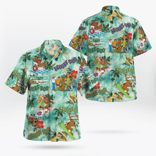 Scooby Doo Friends Surfing Summer Tropical Hawaiian Shirt