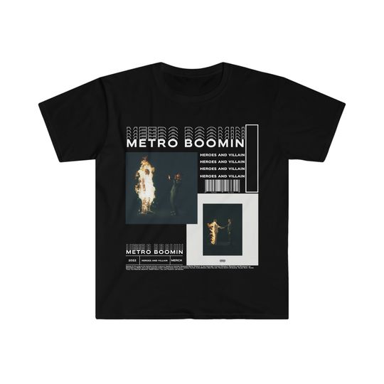 Metro Boomin Rap Shirt, Heroes And Villains Album 90s Y2K Merch Vintage Rapper Hiphop