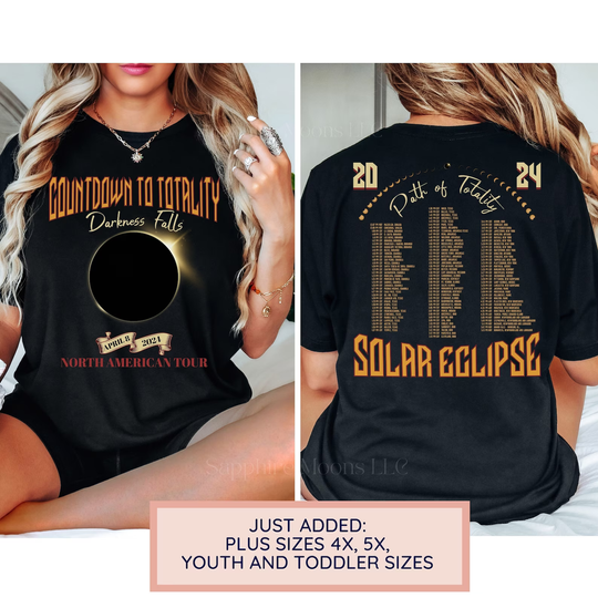 Total Solar Eclipse Shirt April 8th 2024, Rock Concert Tour