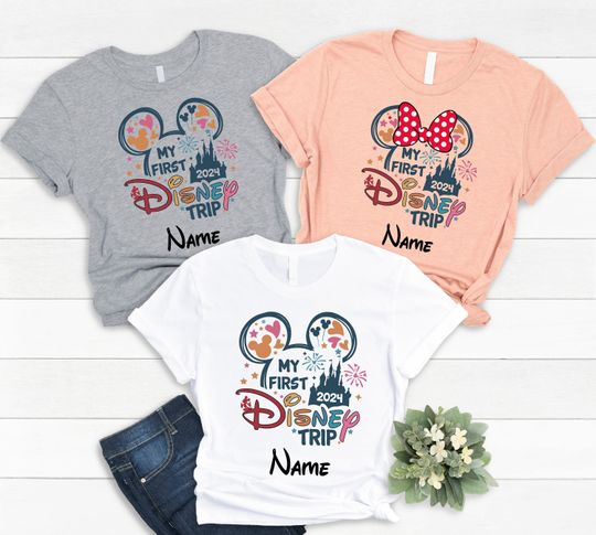 Custom Name My First Disney Trip 2024 Shirt, Personalized Disney Trip Shirt