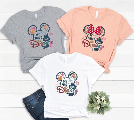 My First Disney Trip 2024 Shirt, Custom Disney Family Vacation Shirt, Disney Family Crew