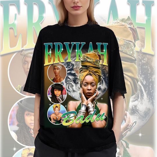 Retro Erykah Badu Shirt -Erykah Badu Tshirt, Erykah Badu T-shirt