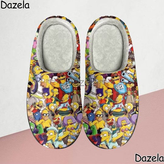 The Simpsons Family Cozy Unisex Winter Slippers