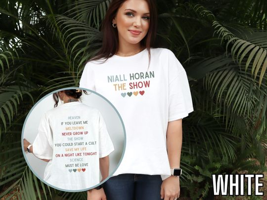 Niall Horan The Show Album Tracklist T-Shirt, NH Tour Fan Merch