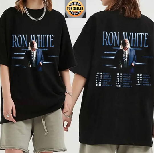 Discover Ron White 2024 Tour Black T-Shirt Gift Fans Music All Size S-3xl