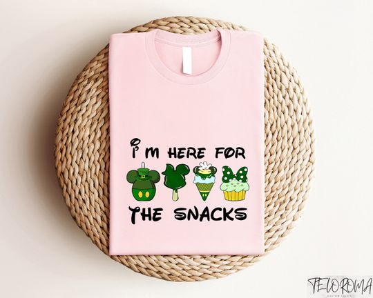 I'm Here For The Snacks Shirt, Disney St Patricks Day T Shirt