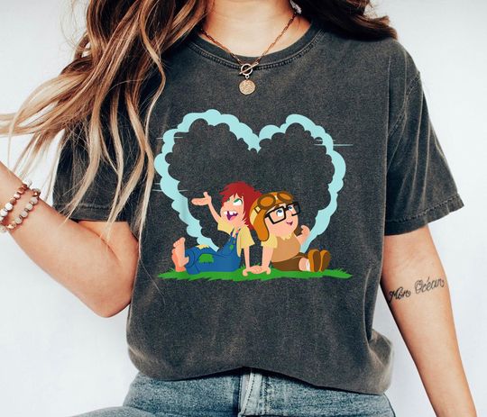 Young Carl and Ellie Dreaming Shirt, Up Movie T-shirt, Valentines Day Tee, Disney Family Vacation, Disneyland Trip