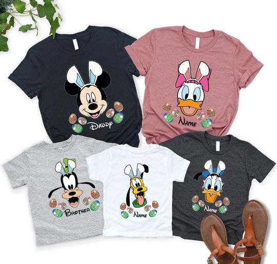 Custom Disney Easter Vacation Family Egg Shirt, Easter Disney Family Matching Trip Tee