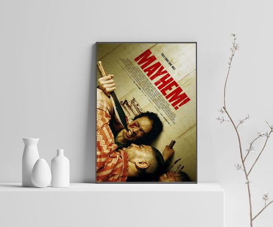 Mayhem Movie 2024 Poster, Movie Print Wall Art, Room Decor