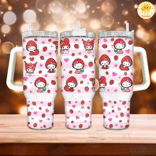 Hello Kitty XOXO Valentine 40oz Tumbler, Gift Valentine Tumbler, Valentine Movie 40oz Tumbler
