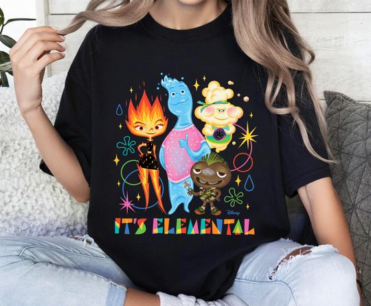 Disney Elemental - Its Elemental Ember Lumen Brook Ripple Portrait Shirt