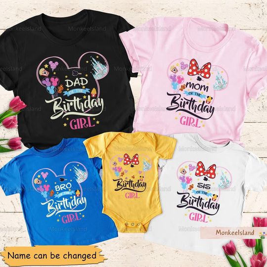 Custom Birthday Girl Shirt, Minnie Mouse Birthday Girl Shirt, Disney Family Shirt